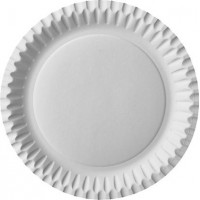 Vienreizējie papīra šķīvji PAPSTAR balti, apaļi, D 23cm, 100.gab