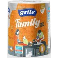 Family Virtuves dvielis Grite Family  XL,1 rullis, 2 slāņu, 250 loksnes, 45m ( Gab. x 2 )