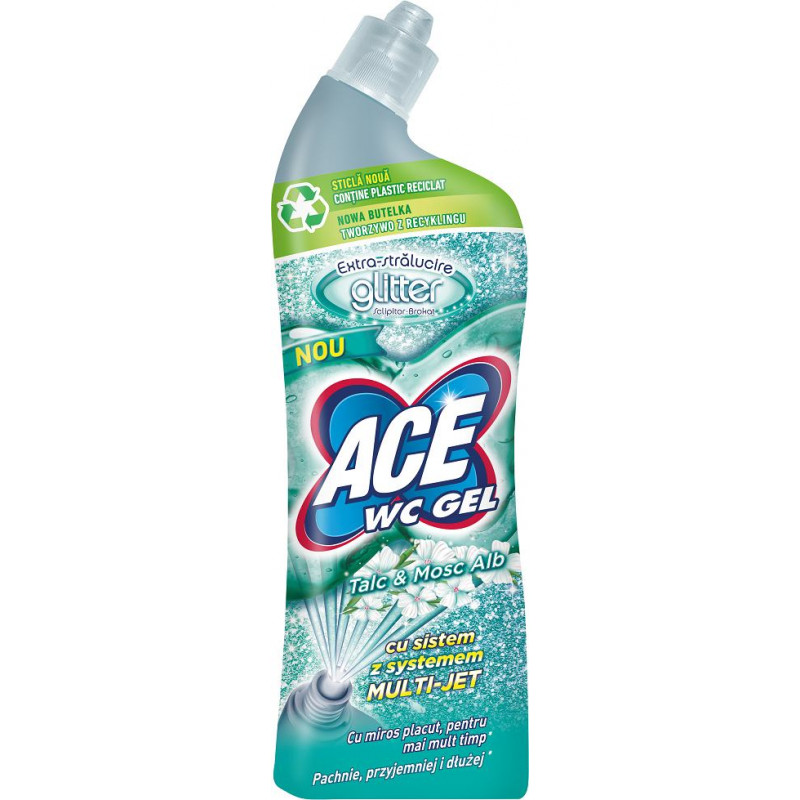 Tualetes tīrīšanas līdzeklis ACE Glitter Talco, 700 ml ( Gab. x 2 )
