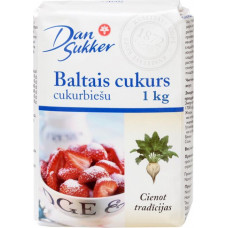 Cukurs DAN SUKKER, cukurbiešu, baltais, 1 kg ( Gab. x 2 )