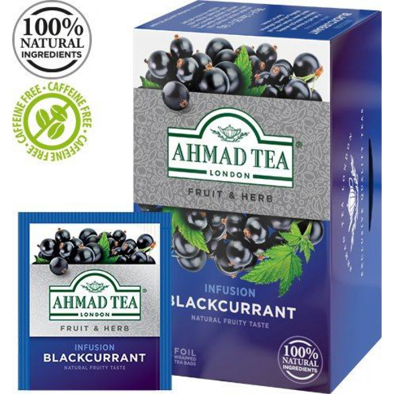 Tēja AHMAD Alu BLACKCURRANT, 20 maisiņi x 1.8 g paciņā