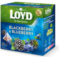 Augļu tēja LOYD Pyramids ar melleņu un kazeņu garšu, 20x2 g ( Iepak. x 2 )