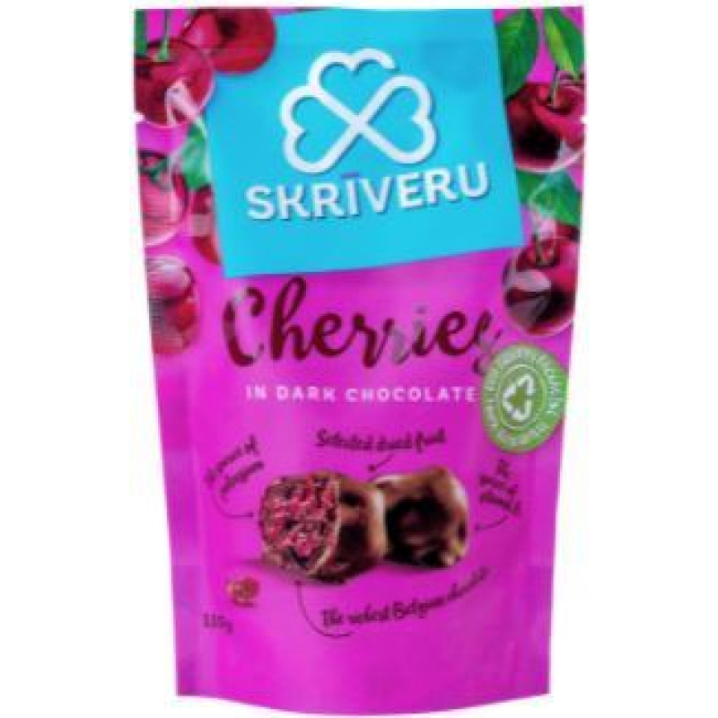 SKRĪVERU Ķirši tumšajā šokolādē 110g ( Gab. x 2 )