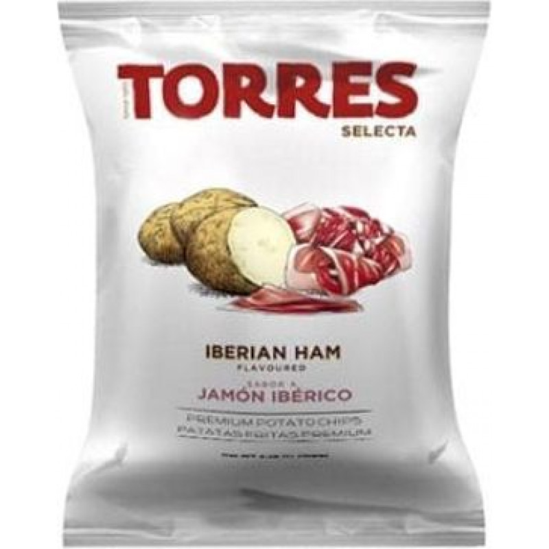 Torres Selecta Kartupeļu čipsi TORRES, Ibērijas šķiņķa garša, 150g