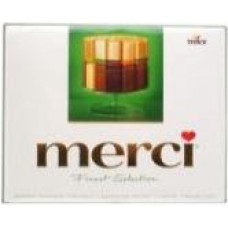Šokolādes izlase MERCI ar riekstiem, 250g