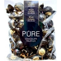 Piena šokolādes trifeles ar Beļģu cepumu krēma pildījumu 500g, PURE