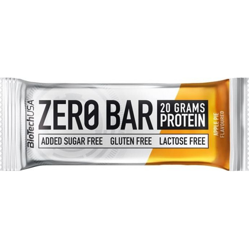 Biotechusa Proteīna batoniņš BioTechUSA Zero Bar, ābolu pīrāga garša, 50g ( Gab. x 2 )