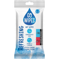 Mitrās salvetes rokām GO WIPES, 15 gab.