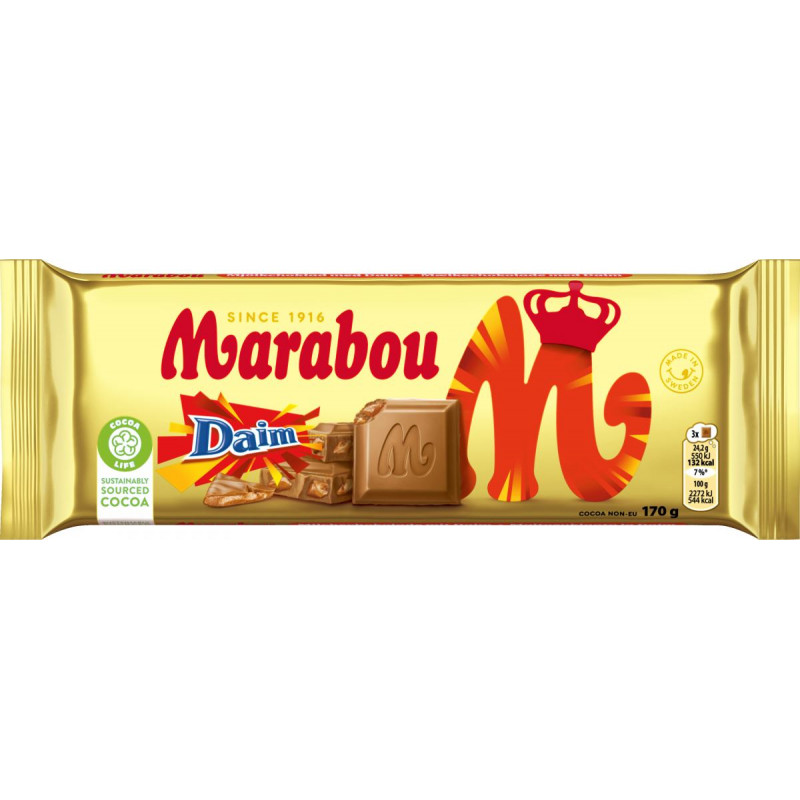 Piena šokolāde MARABOU Daim, 170 g