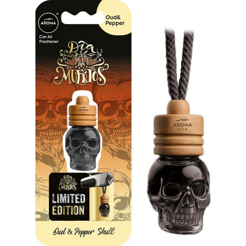 Aroma Car gaisa atsvaidzinātājs, Oud&Pepper Skull, pudelīte, 6,5ml