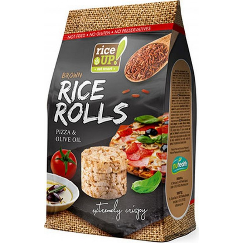 Brūno rīsu galetes Mini RICE UP čipsi ar picas garšvielām un olīveļļu, 50g ( Gab. x 3 )