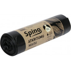 Atkritumu maisi SPINO, tilpums 50 L, 10 gab., 33 mkr, LDPE, 60 x 78 cm, melnā krāsā ( Gab. x 4 )
