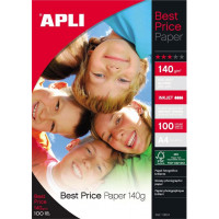 Fotopapīrs APLI Best Price InkJet, A4, 140g/m2, glancēts, 100 loksnes