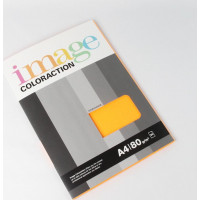 Krāsains papīrs IMAGE COLORACTION, A4, 80 gsm, 50 loksnes, ACAPULCO / NEON ORANGE