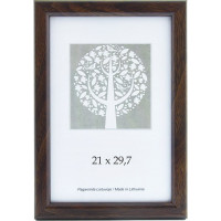 Foto rāmis, plastmasas, A4, 21x29,7 cm, brūnā krāsā