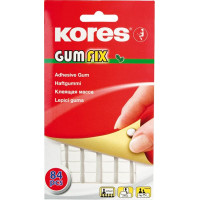 Līmējoša masa KORES Gumfix sadalīta kvadrātiņos, baltā krāsā, 84 gab., 50 g
