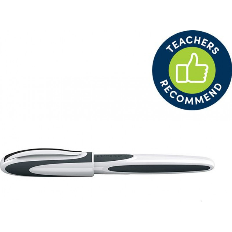 Pildspalva rolleris SCHNEIDER RAY M balts/tumši pelēks korpuss, zila tinte