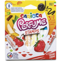 Aromātiskie flomasteri CARIOCA Perfume Stamps, ar zīmogiem, 8 gab./iepak.