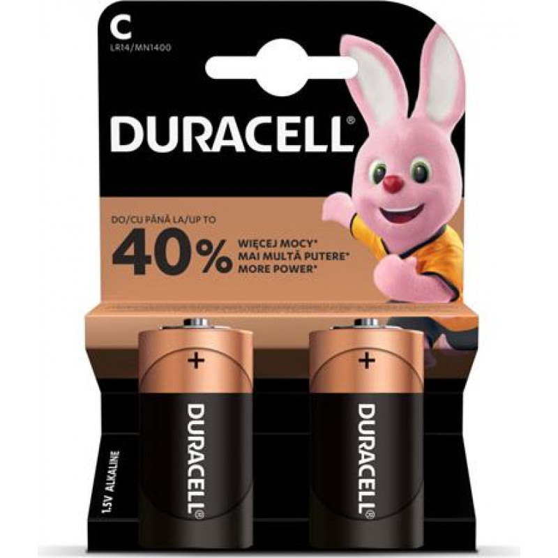 Baterija DURACELL Basic C, LR14, 2 gab./iepak.