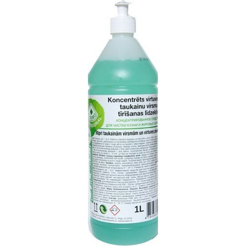 KVADRO Virtuves un taukainu virsmu tīrītājs, koncentrāts, 1l ( Gab. x 2 )