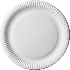 Vienreizējie papīra šķīvji PAPSTAR Pure, balti, apaļi, D29cm, 50.gab