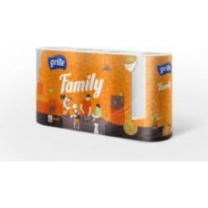 Family Virtuves dvieļi Grite Family, 4 ruļļi, 2 slāņu, 83 loksnes, 14.94m ( Gab. x 2 )