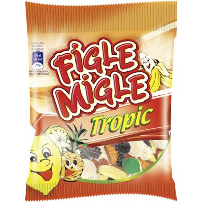 Želejkonfektes FIGLE MIGLE Tropic, 80g ( Iepak. x 4 )