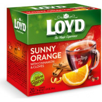 Augļu tēja LOYD Pyramids ar sildošu efektu Sunny Orange ar kanēli un krustnagliņām, 20x2 g ( Iepak. x 2 )