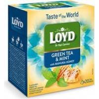 Zaļā tēja LOYD ar piparmētru un manuka medu 20gb. x 1.7g ( Gab. x 2 )