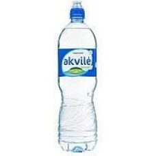 Naturāls minerālūdens AKVILE sport cap, negāzēts, 1l ( Gab. x 6 )