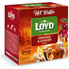 Augļu tēja LOYD Pyramids Hot Winter, ar apelsīniem un ingveru, 15x3g ( Gab. x 2 )