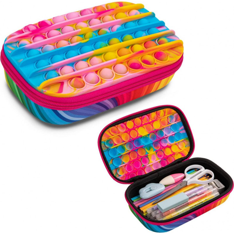 Penālis ZIPIT ZIP & POP Storage Box, varavīksnes spīdums