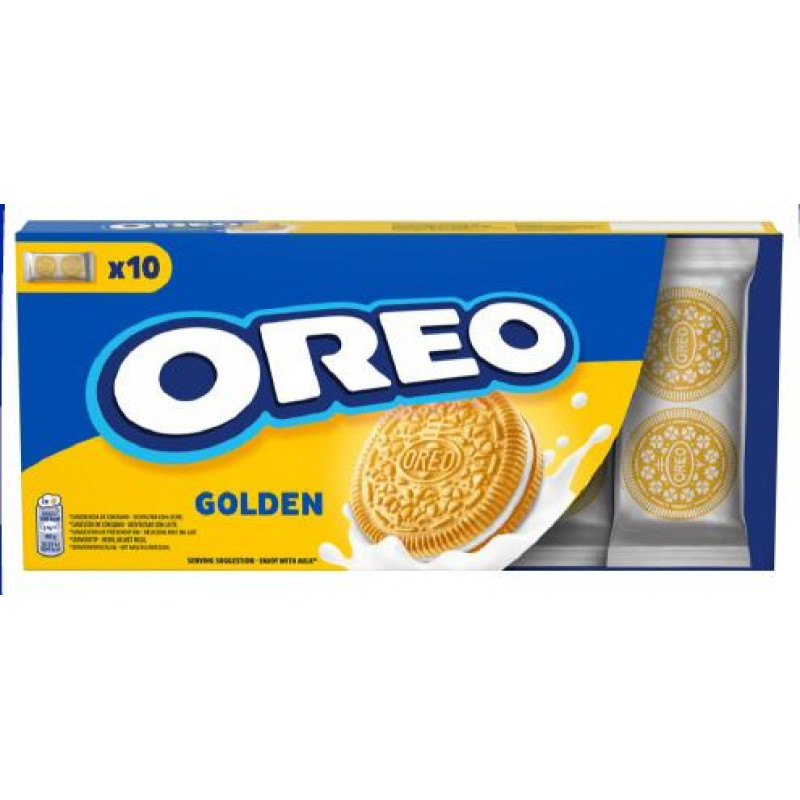 Cepumi OREO GOLDEN ar vaniļas garšas pildījumu 220g