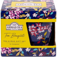 Tējas servīze Ahmad, tējas pušķis ar tasi, kastē, 15 gab.