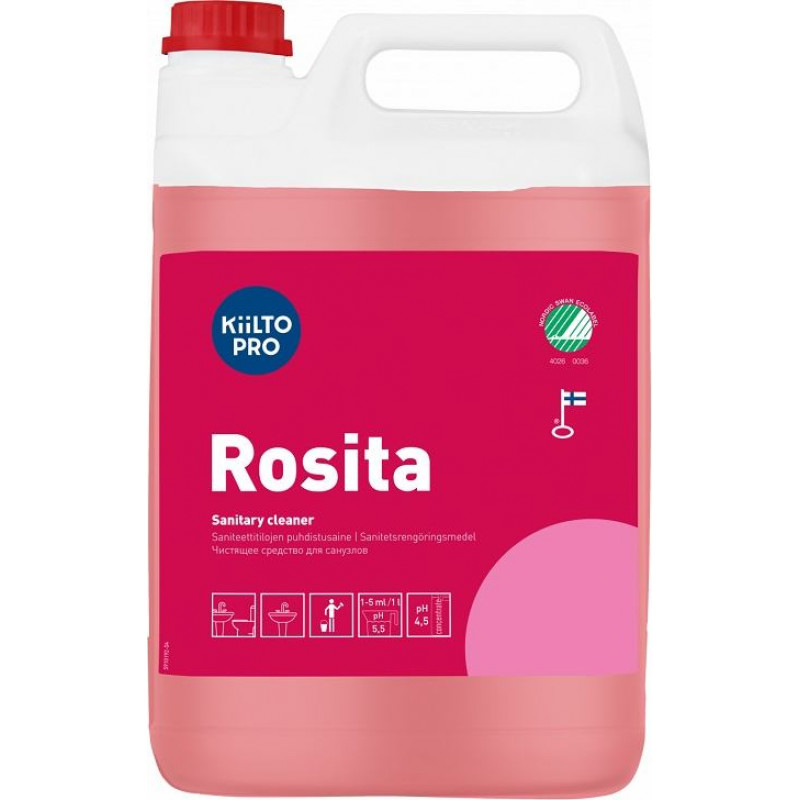Kiilto Rosita, Sanitāro telpu tīrīšanas koncentrāts ar noturīgu aromātu, 5l