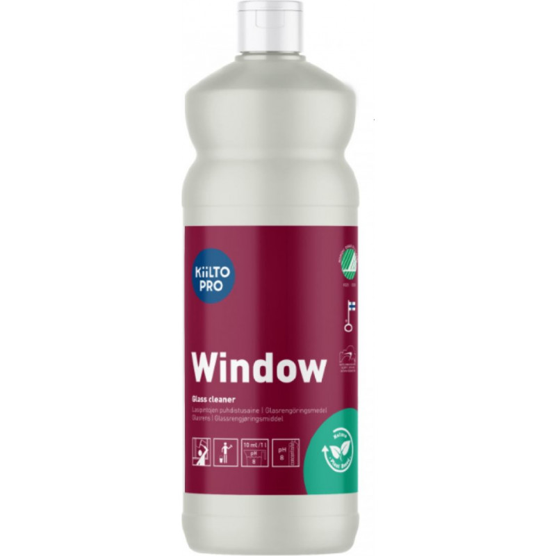 Tīritājs stikla virsmām, koncentrāts KIILTO, 1l