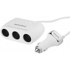 Sadales pagarinātājs piepīpētāja ligzdai, 4 USB 3.4A, 3 piepīpētāja atveres