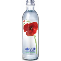 Minerālūdens AKVILE, viegli gāzēts, stiklā, 0,33l (DEP) (puķes) ( Gab. x 24 )
