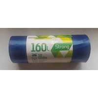 Atkritumu maisi SORTEX, 160L, 75x115 cm, 50 mk, zili, 10 gab. ( Gab. x 5 )