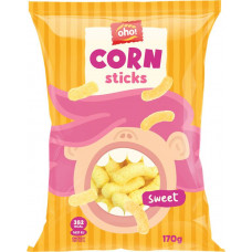 Kukurūzas nūjiņas Oho Ar cukuru 170g ( Gab. x 3 )