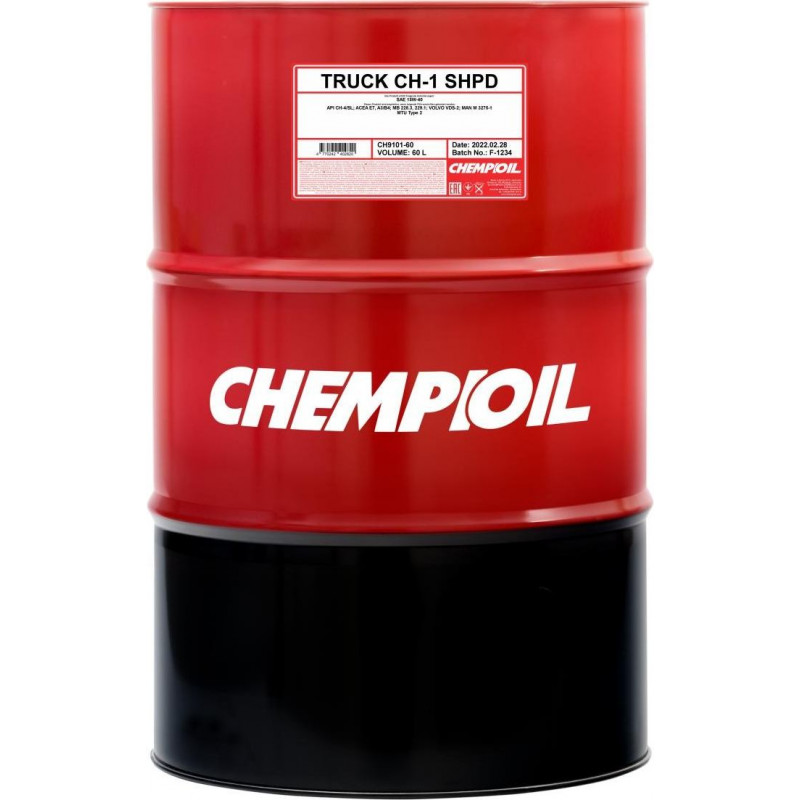 CHEMPIOIL Motoreļļa CH-1 TRUCK SHPD 15W-40, 208L
