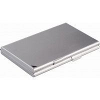 Vizītkaršu kastīte DURABLE, 90x55 mm, metāliski sudrabaina krāsa