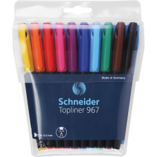 Pildspalva liners SCHNEIDER TOPLINER 967, 0.4mm, 10 krāsu komplekts