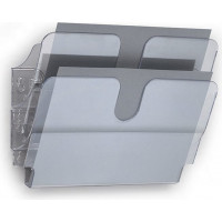 Prospektu turētājs FLEXIPLUS horizontāls, 2 caurspīdīgi nodalījumi