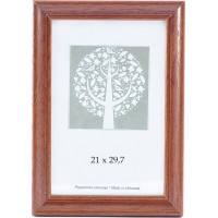 Foto rāmis, koka, A4, 21x29,7 cm, brūna krāsā