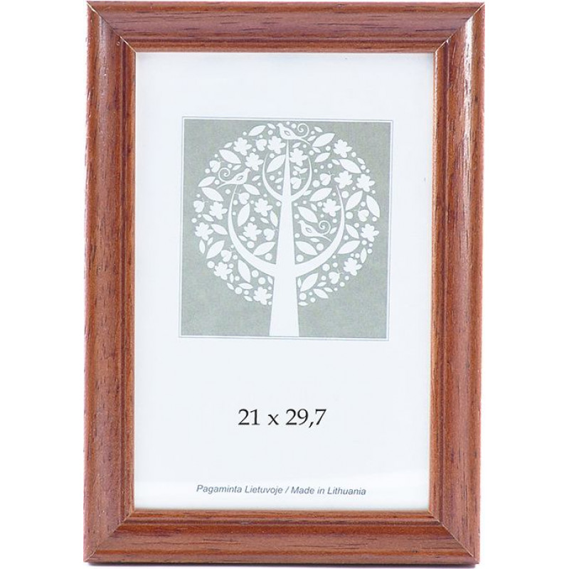 Foto rāmis, koka, A4, 21x29,7 cm, brūna krāsā