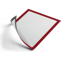 Pašlīpoša kabata DURABLE DURAFRAME® MAGNETIC  ar rāmi sarkanā krāsā, A4 formāts, 5 gab./iepak.
