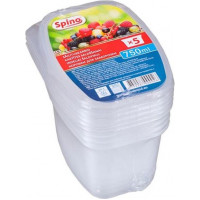 Plastmasas kastītes saldēšanai SPINO, 750 ml, 5 gab., caurspīdīgas ( Iepak. x 3 )