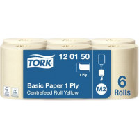 Papīrs slaucīšanai TORK M2 Universal Basic, 1 sl., 20.5 cm x 300 m, dzeltenā krāsa ( Gab. x 6 )