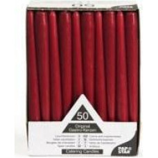 Galda sveces, D 2,2 x 25 cm, bordo, 50 gab.